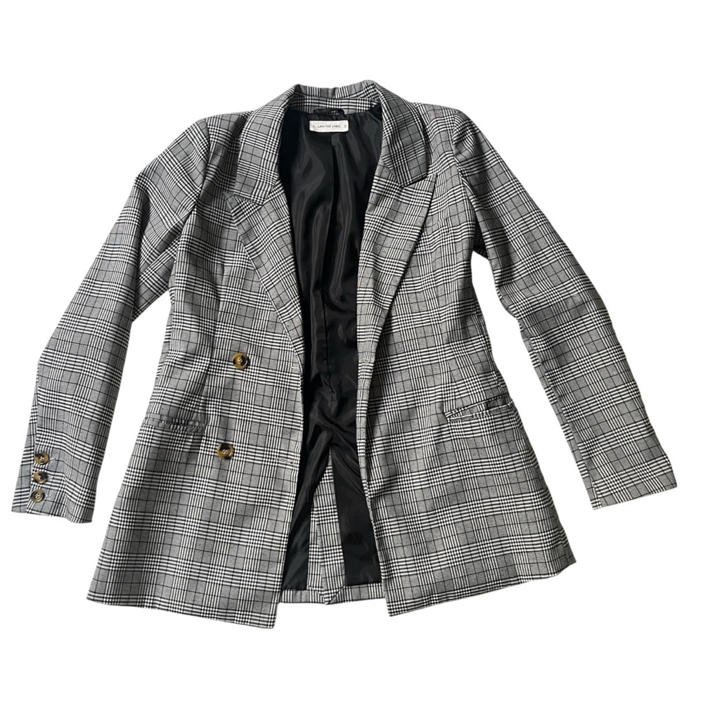 Lani the Label Women’s Black and White Plaid Blazer, size Small